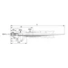 Dent de fourche - Droite 810mm, Filetage: M22 x 1.50 (Etoilé)
