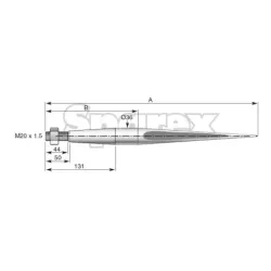 Doigt de fourche KVE 20X820