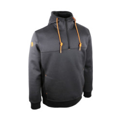 Sweatshirt noir 350 g/m2. Chaud, très souple et confortable