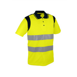 Polo jaune. Haute-visibilité. 100% polyester. 150 gm2.