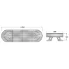 Rampe LED signalisation magnétique sans fil rechargeable