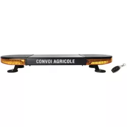 Rampe LED signalisation magnétique sans fil rechargeable