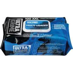 Lingettes nettoyantes mains 310x270mm - pot de 90 lingettes