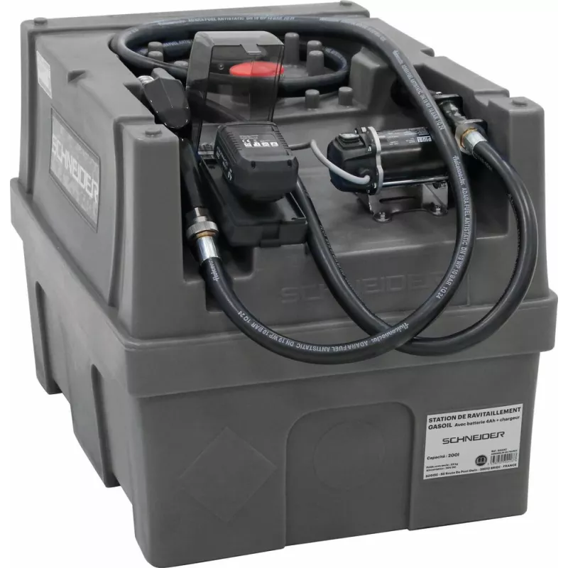 Cuve de ravitaillement 200L gasoil 12V 40 l/min Cuve de ravitaillement 200L gasoil 12V 40 l/min