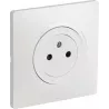 Prise encastrée 2P+T 230V blanc brillant