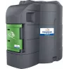 Cuve stockage gasoil PEHD 9000L double paroi avec armoire intégrée pour station gasoil 230V 79 l/mn
