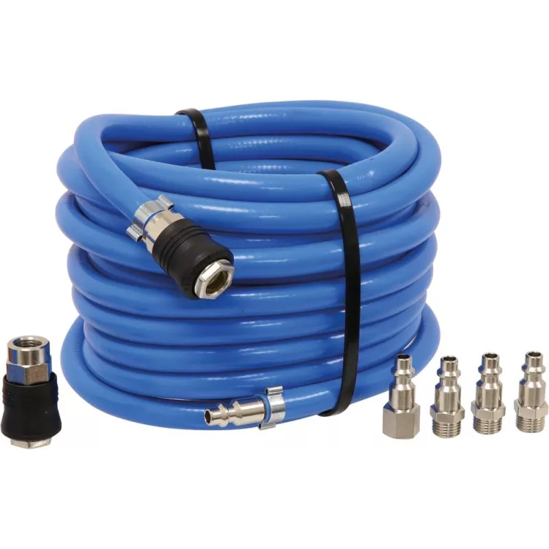 Rallonge tuyau air Ø 10mm 10m + 5 raccords