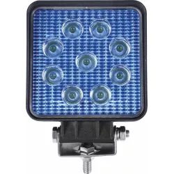 Phare de travail carré LED 10/30V 27W 250 lumens bleu