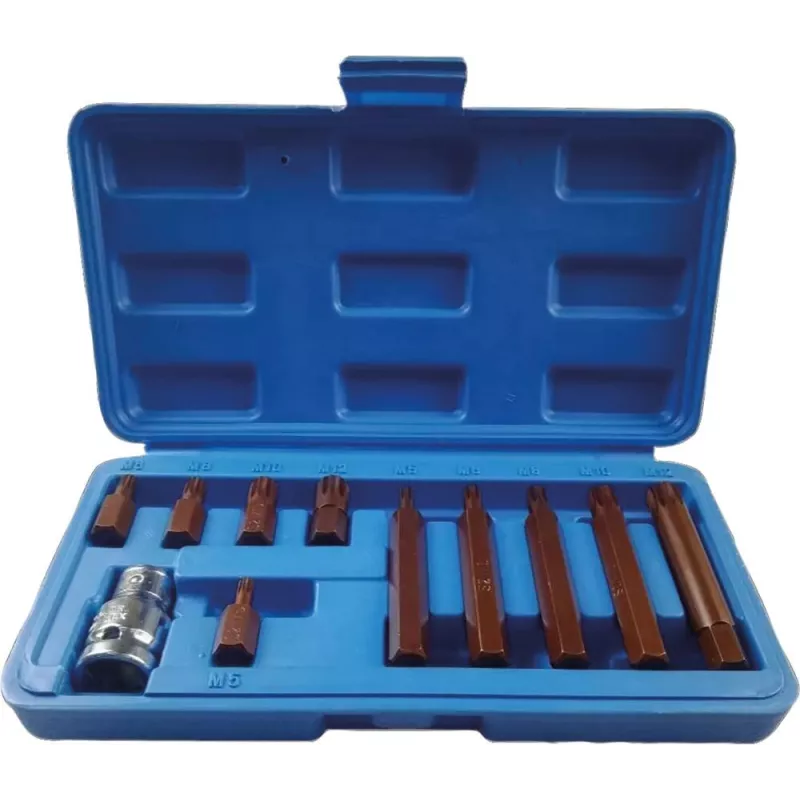 Embout hexagonal 10mm XZN de M5 à M12 avec douille porte embout 1/2" - coffret PVC de 11 pcs Embout hexagonal 10mm XZN de M5 à M12 avec douille porte embout 1/2" - coffret PVC de 11 pcs