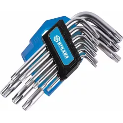 Clés mâles coudées Torx® courtes de T10 à T50 - étui de 9 pcs