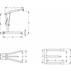 Grue d'atelier pliante 1T
