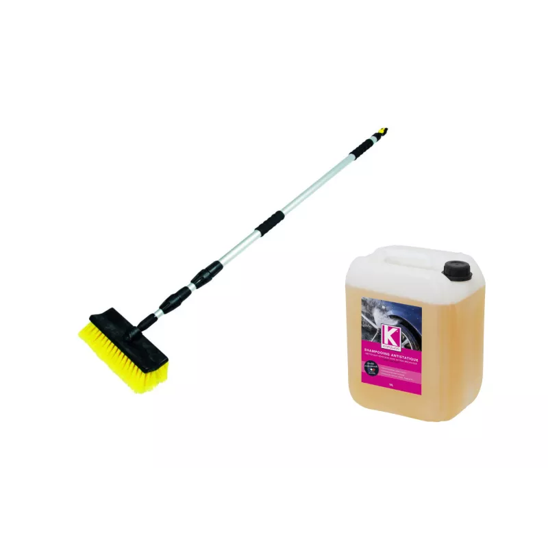 Lot balai + Shampoing antistatique super concentré spécial HP
