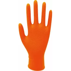 Gants jetables nitrile orange - Boite de 100 pièces