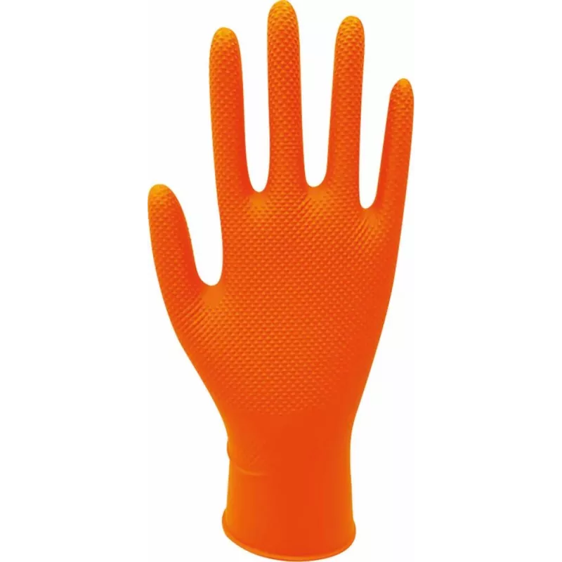 Gants jetables nitrile orange - Boite de 100 pièces Gants jetables nitrile orange - Boite de 100 pièces