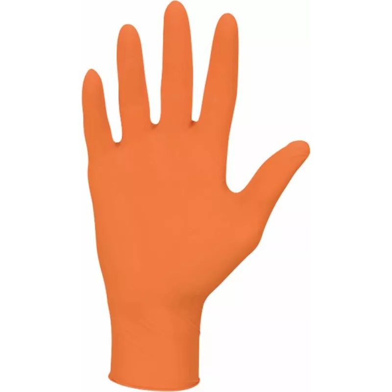 Gants jetables nitrile orange non poudré 0,09mm Gants jetables nitrile orange non poudré 0,09mm