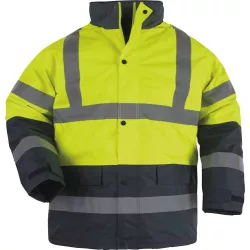 Parka polyester rétroréfléchissant 140g/m² Jaune/bleu doublé