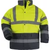 Parka polyester rétroréfléchissant 140g/m² Jaune/bleu doublé Parka polyester rétroréfléchissant 140g/m² Jaune/bleu doublé
