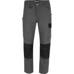 Pantalon de travail DERO multipoches stretch extensible gris/noir