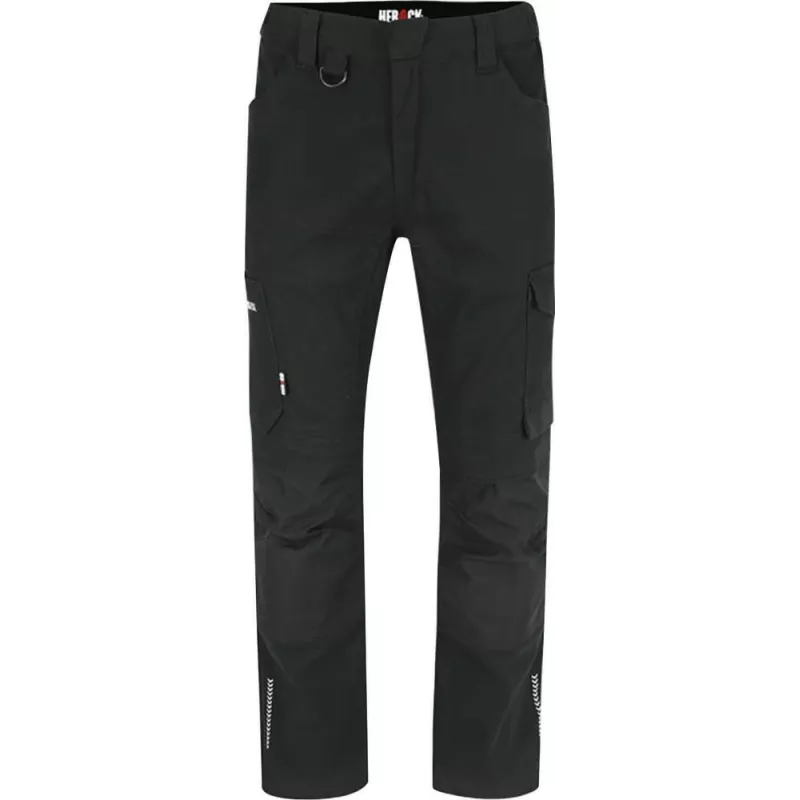 Pantalon de travail XENI multipoches 97% coton noir Pantalon de travail XENI multipoches 97% coton noir