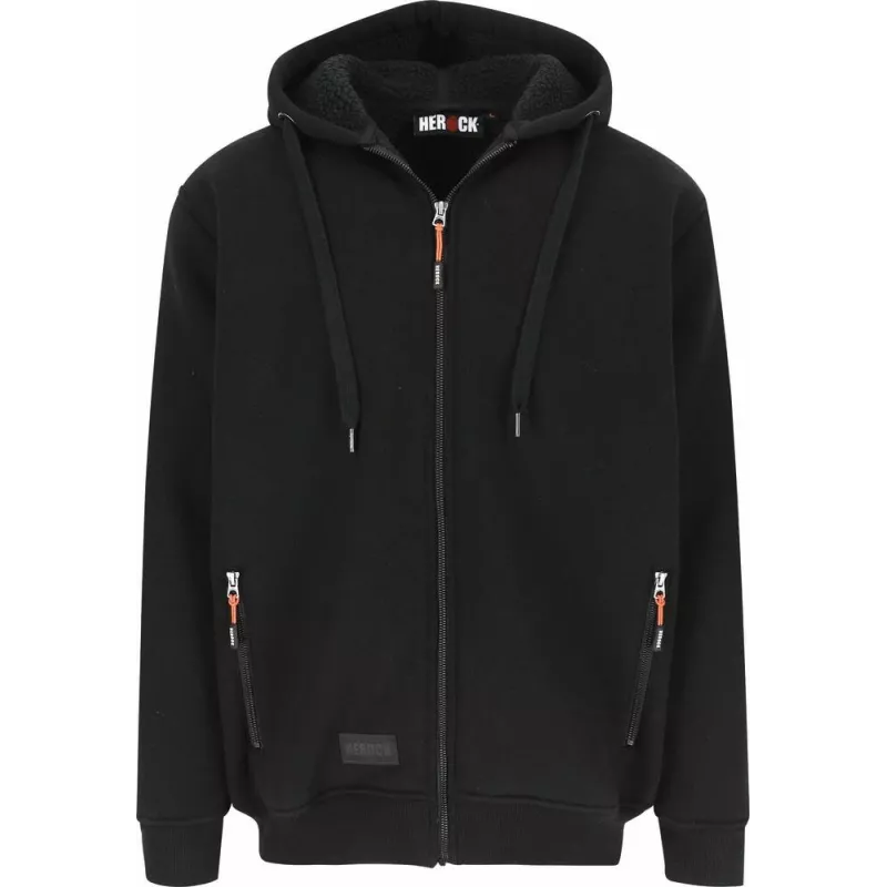 Gilet à capuche poches zippées OTIS - noir Gilet à capuche poches zippées OTIS - noir