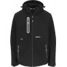 Veste respirante Softshell doublée noire avec capuche TARIS Veste respirante Softshell doublée noire avec capuche TARIS