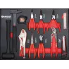 Servante d'atelier 7 tiroirs composée de 176 outils - modules carbone