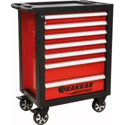 Servante d'atelier 7 tiroirs composée de 176 outils - modules carbone