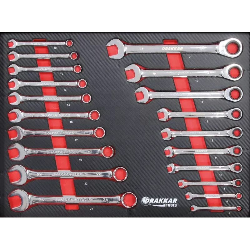 Module mousse 530x395 carbone clés mixtes - 20 pcs