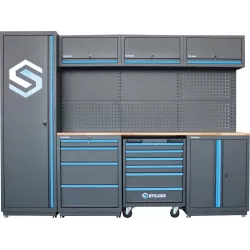 Mobilier d'atelier 4 éléments plateau bois 25mm