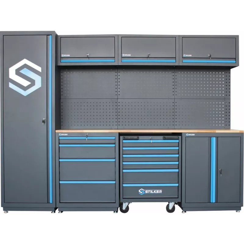 Mobilier d'atelier 4 éléments plateau bois 25mm