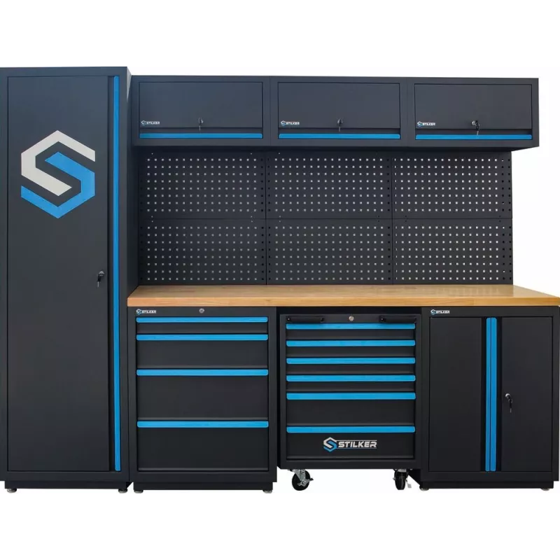 Mobilier d'atelier 4 éléments plateau bois 38mm