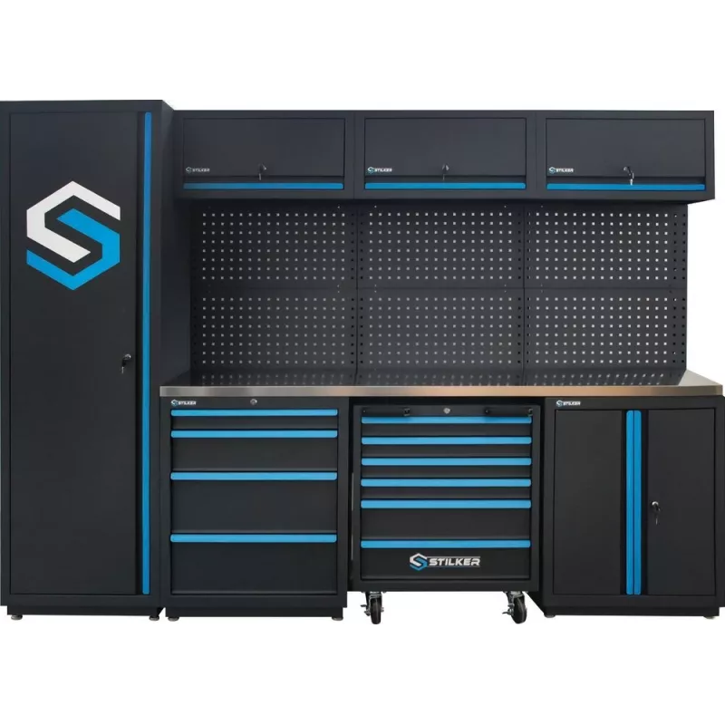 Mobilier d'atelier 4 éléments plateau inox 38mm