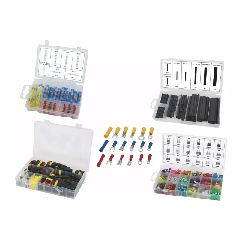 Pack de 4 coffrets électricité et 1 coffret de cosses thermorétractables OFFERT