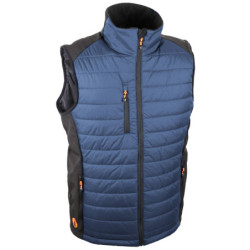 Gilet chaud et confortable softshell & polyamide ripstop; nombreuses poches