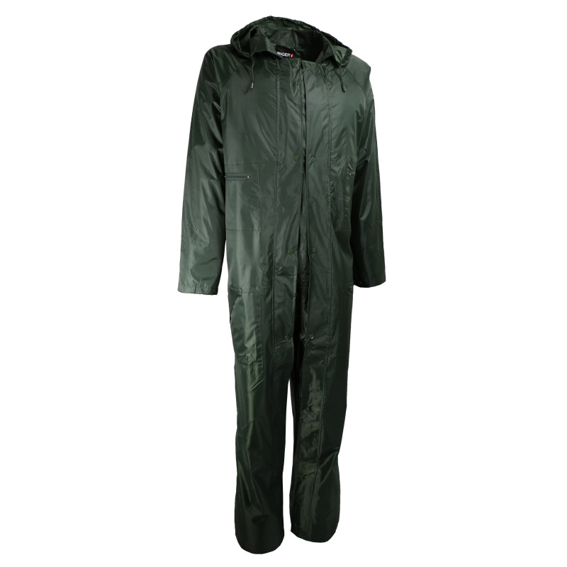 Combinaison de pluie. PVC souple. Support polyester. Combinaison de pluie. PVC souple. Support polyester.