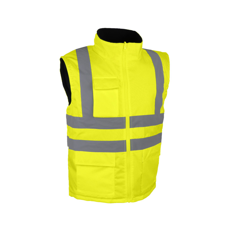 Gilet de signalisation. Doublé polaire.