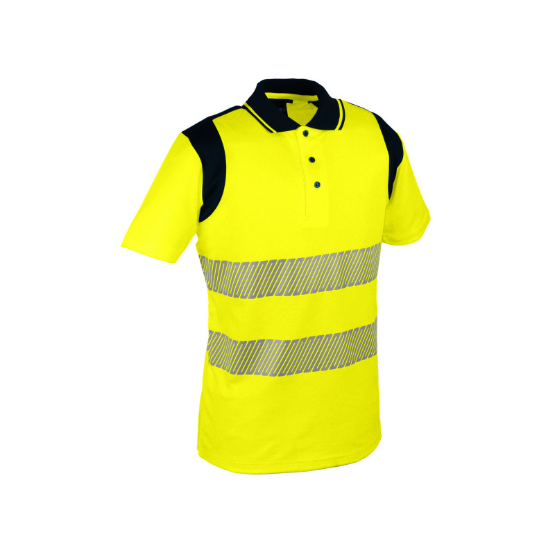 Polo jaune.  55% coton / 45% polyester.170 gm2.