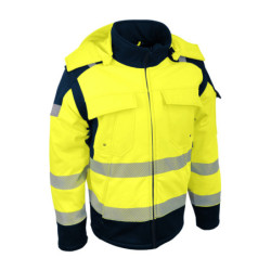 Veste Softshell de signalisation. Doublé polaire. 2X1