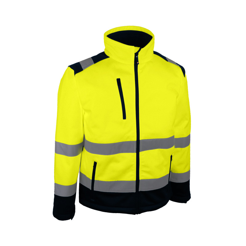 Veste Softshell de signalisation.Triple couche, membrane PU