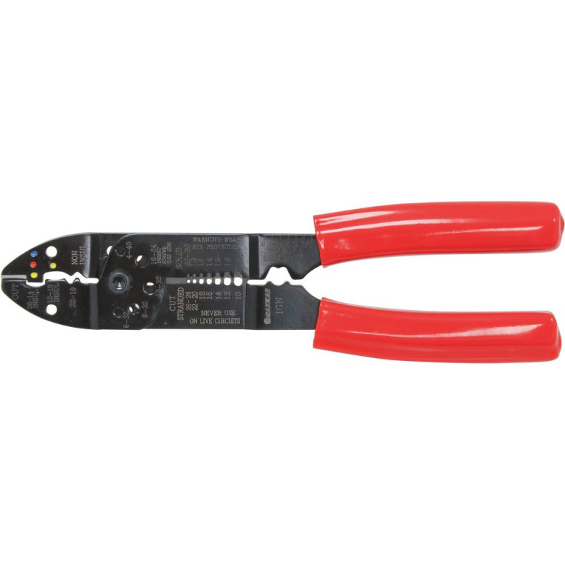 Pince à sertir 220mm cosse isolée et non isolée gainée PVC