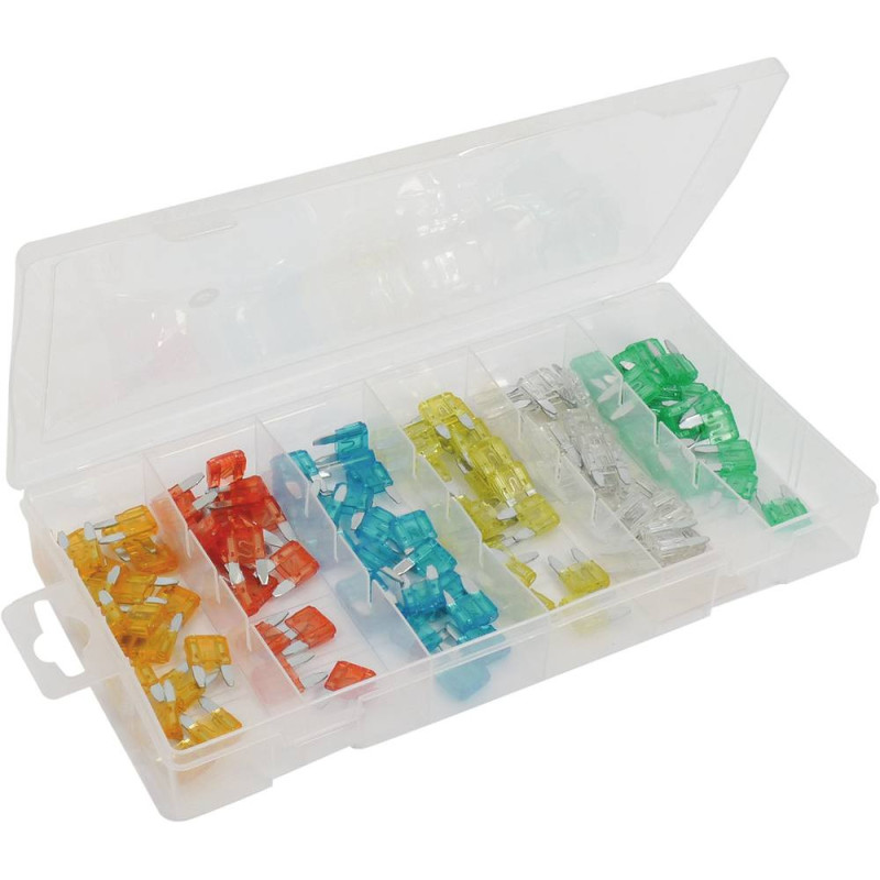 Mini fusible enfichable assortiment - coffret de 120 pcs