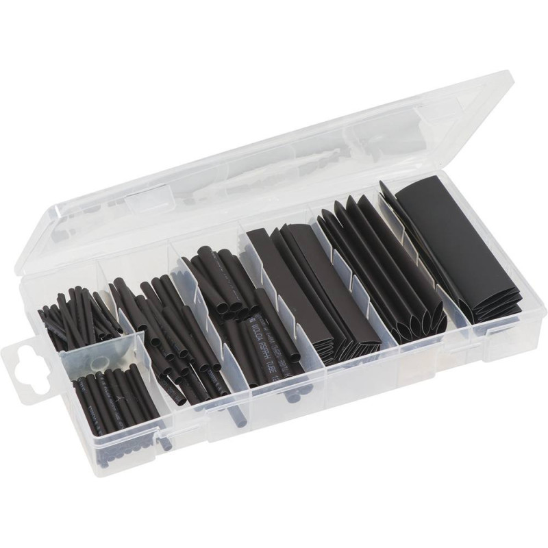 Gaine thermorétractable 2:1 noire - Coffret de 127 pcs Gaine thermorétractable 2:1 noire - Coffret de 127 pcs