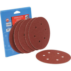 Disque abrasif velcro 150mm 6 trous - lot de 6 pcs