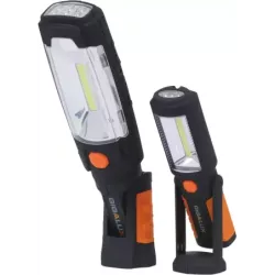 Baladeuses LED 280 lumens+180 lumens articulées rechargeables - blister de 2 pcs