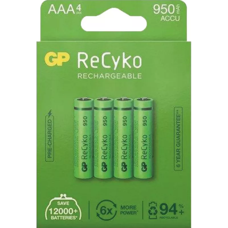 Piles rechargeables Ni-Mh  AAA 950mAh