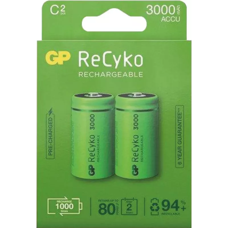 Piles rechargeables Ni-Mh  C 3000mAh