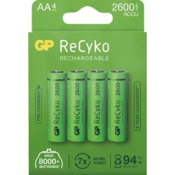 Piles rechargeables Ni-Mh  AA 2600mAh