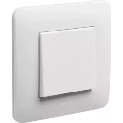 Bouton poussoir encastré 230V blanc brillant