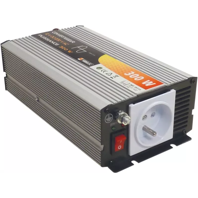 Convertisseur 12V DC/230V AC - 600W max - pure sinusoïde