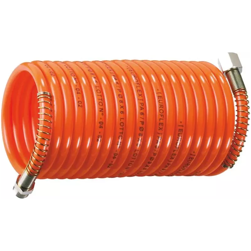 Rallonge tuyau air spirale filetage 1/4" 7,5m 8 bar